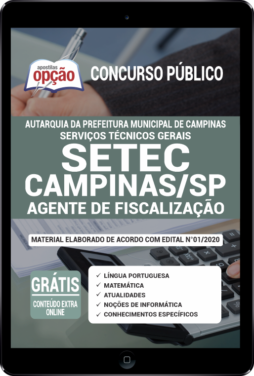 Apostila SETEC-SP PDF - Agente de Fiscalização 2021