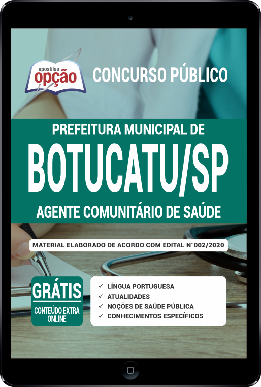 Apostila Prefeitura de Botucatu - SP em PDF - Agt Comun de Saúde