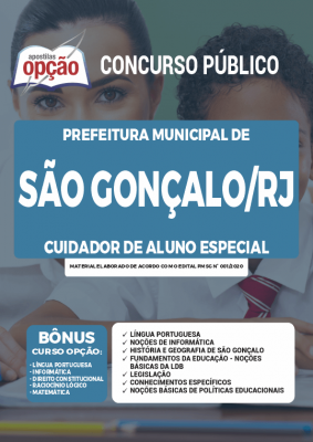 Apostila Prefeitura de São Gonçalo - RJ - Cuidador de Aluno Especial