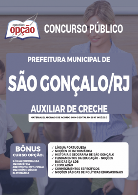 Apostila Prefeitura de São Gonçalo - RJ - Auxiliar de Creche