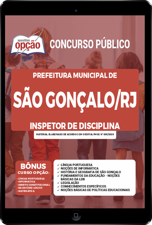 Apostila Prefeitura  de São Gonçalo - RJ em PDF - Inspetor de Disciplina 2021