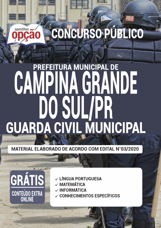 Apostila Prefeitura de Campina Grande do Sul - PR - Guarda Civil