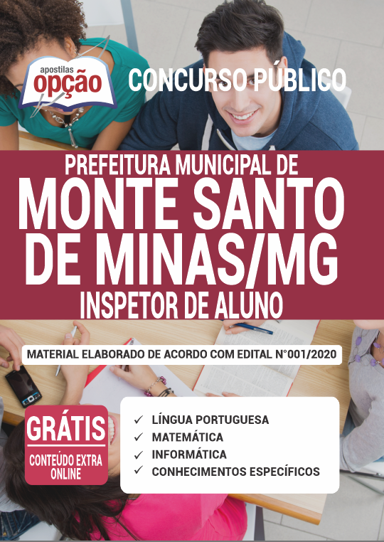 Apostila Prefeitura  de Monte Santo de Minas- MG - Inspetor de Aluno