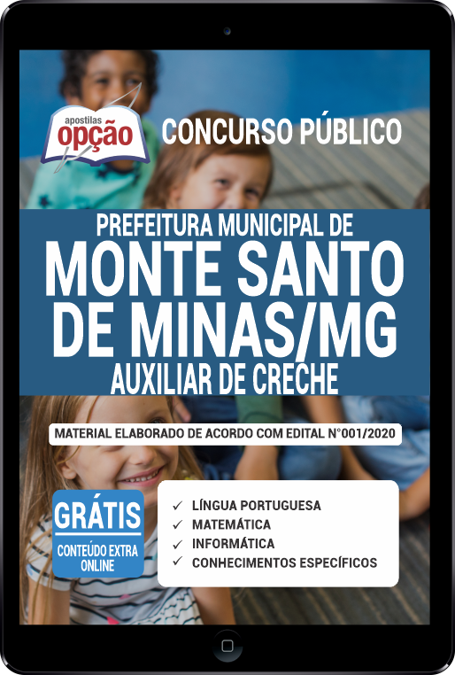 Apostila Prefeitura  de Monte Santo de Minas- MG PDF - Aux de Creche