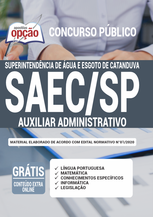 Apostila SAEC-SP - Auxiliar Administrativo