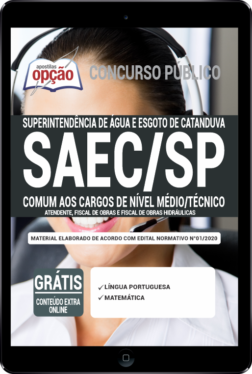 Apostila SAEC-SP em PDF - Nível Médio e Técnico