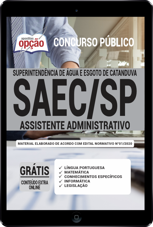 Apostila SAEC-SP em PDF - Assistente Administrativo