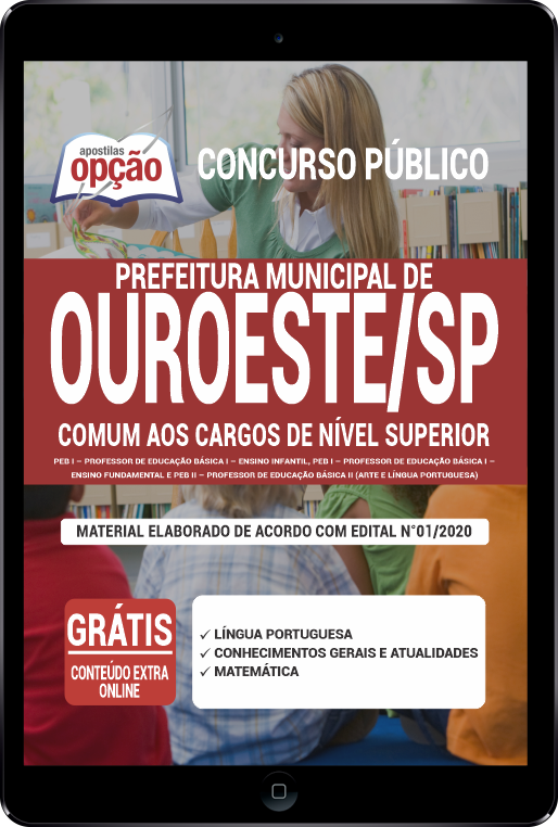 Apostila Prefeitura de Ouroeste - SP em PDF - Nível Superior