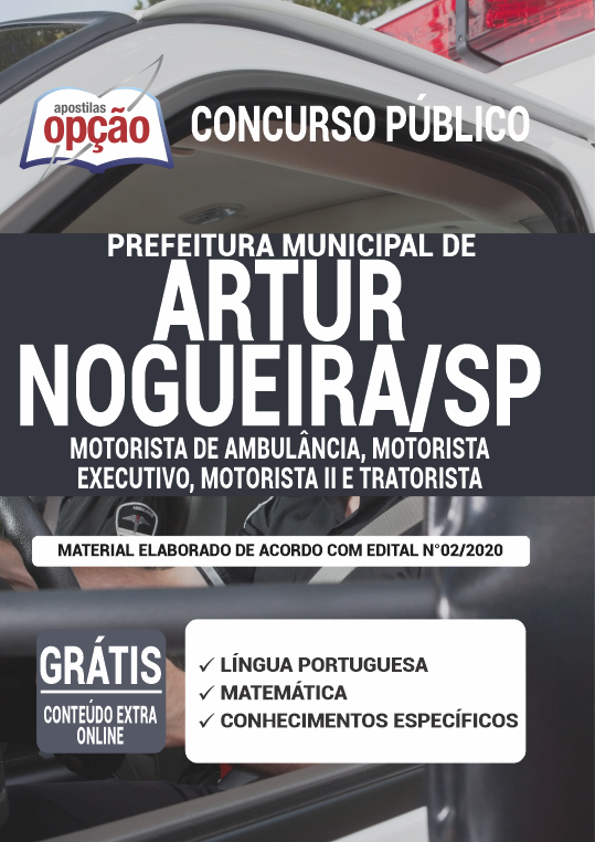 Apostila Prefeitura  de Artur Nogueira - SP - Motorista e Tratorista