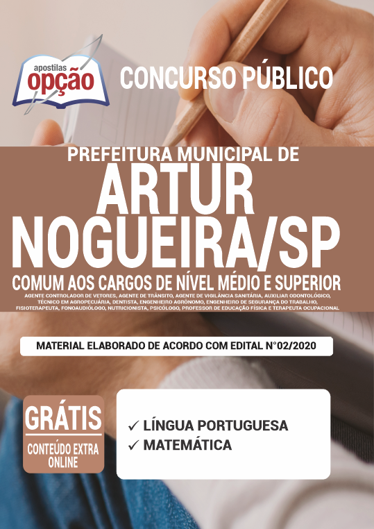 Apostila Prefeitura  de Artur Nogueira - SP - Nível Médio e Superior