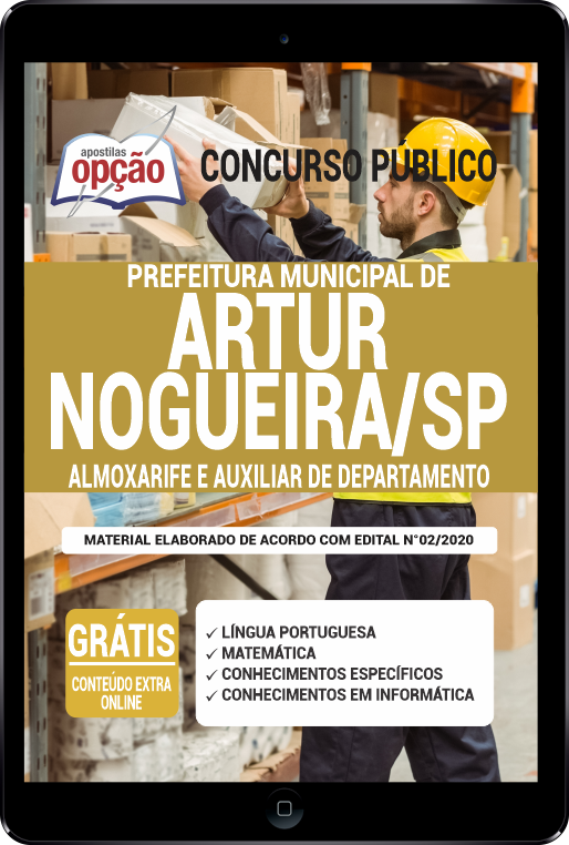 Apostila Prefeitura  de Ouroeste- SP em PDF - Almoxarife e Auxiliar