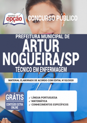 Apostila Prefeitura de Artur Nogueira - SP - Técnico de Enfermagem