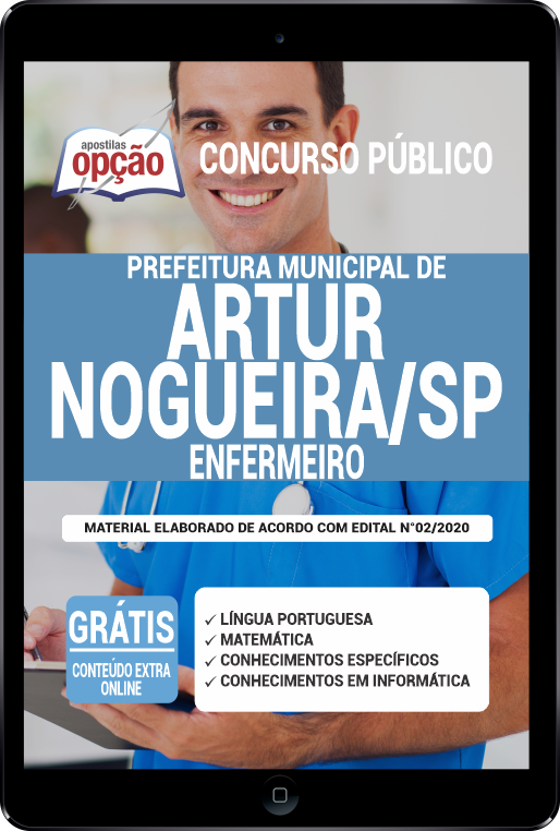 Apostila Prefeitura  de Artur Nogueira - SP em PDF - Enfermeiro