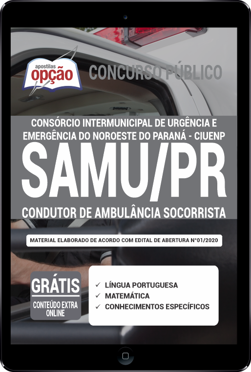 Apostila CIUENP - SAMU-PR em PDF - Condutor de Ambulância