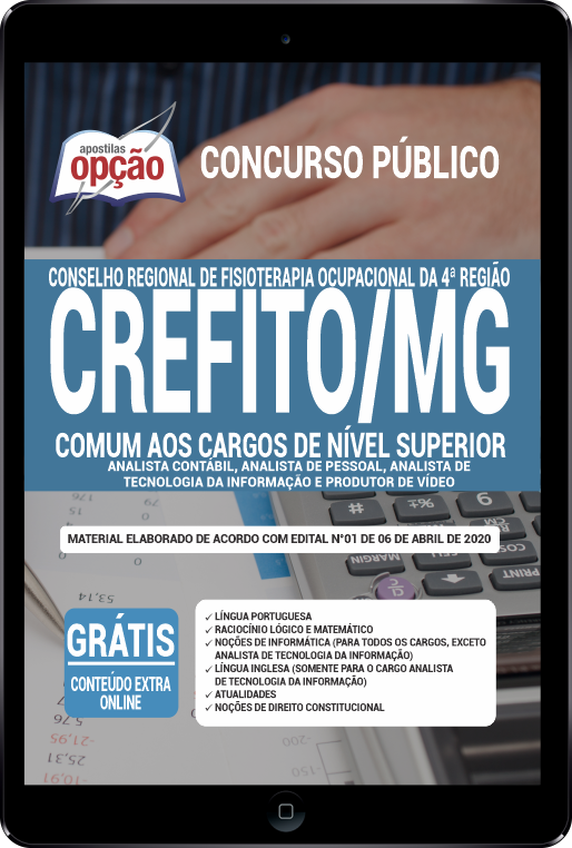 Apostila CREFITO-MG em PDF - Comum aos Cargos de Nível Superior