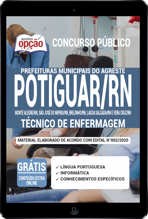 Apostila Prefeitura  do Agreste Potiguar - RN em PDF - Tec Enfermagem