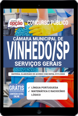 Apostila Câmara de Vinhedo - SP em PDF - Serviços Gerais