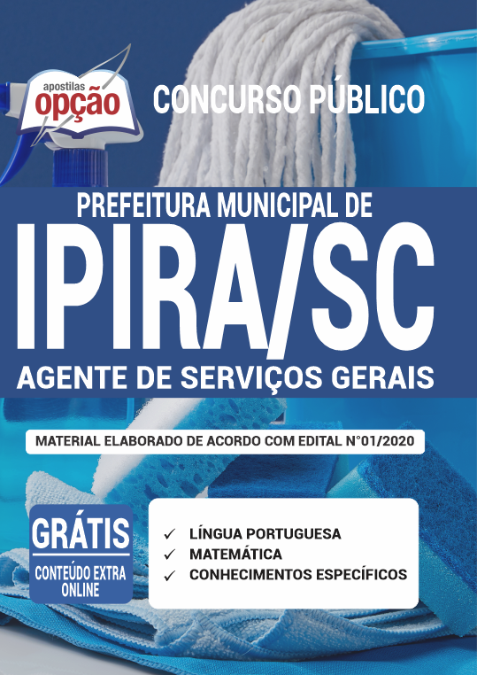 Apostila Prefeitura de Ipira - SC - Agente de Serviços Gerais