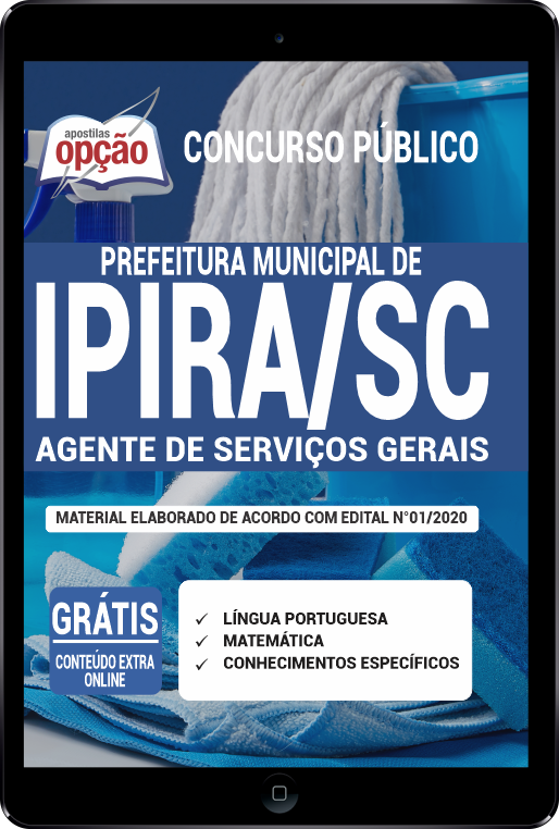 Apostila Prefeitura de Ipira - SC em PDF - Agente de Serviços