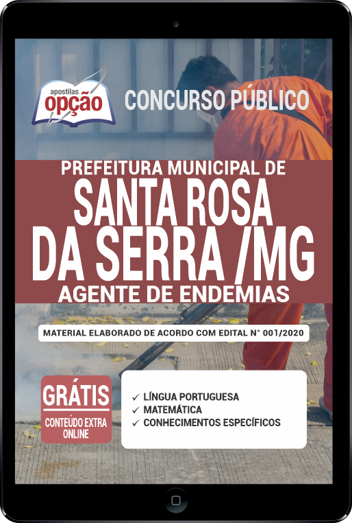 Apostila Prefeitura  de Santa Rosa da Serra - MG PDF -Agente de Endemias