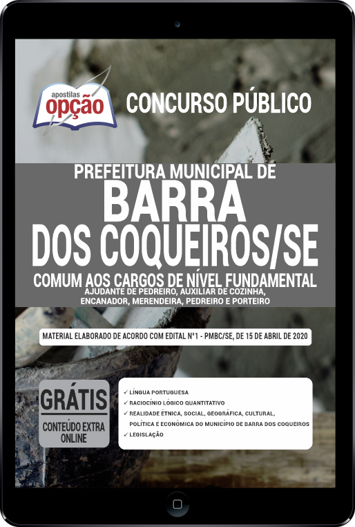 Apostila Prefeitura  de Barra dos Coqueiros - SE em PDF - Fundamental