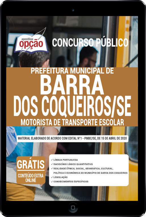 Apostila Prefeitura  de Barra dos Coqueiros -SE em PDF - Motorista