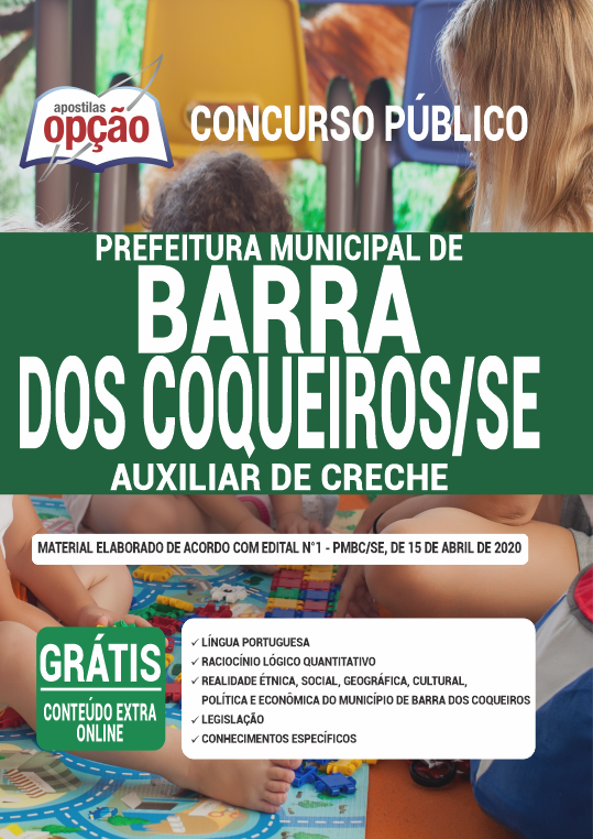 Apostila Prefeitura de Barra dos Coqueiros -SE - Aux de Creche