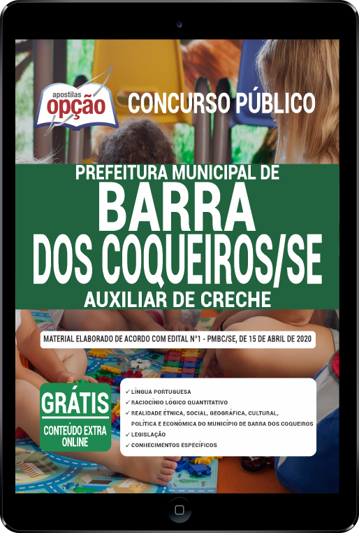 Apostila Prefeitura  Barra dos Coqueiros -SE em PDF - Auxiliar de Creche