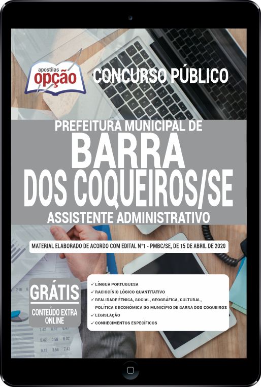 Apostila Prefeitura  de Barra dos Coqueiros -SE em PDF - Assistente Adm