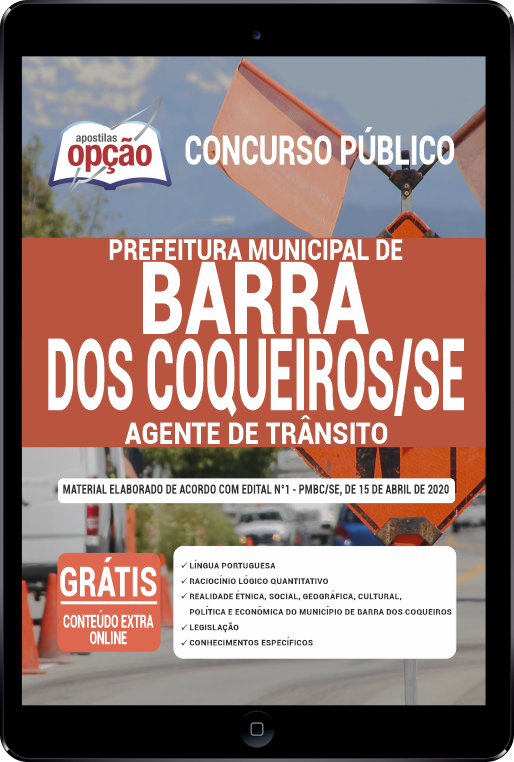 Apostila Prefeitura  de Barra dos Coqueiros -SE em PDF Agente Trânsito